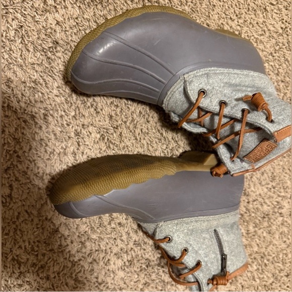 Sperry Gray and Brown Duck Boots - Picture 2 of 8